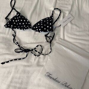 Frankies Bikinis Elena Reversible Micro Bikini Top - Frost Size M